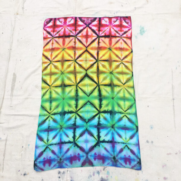 “Shibori Pride” Tie Dyed Rayon Tapestry